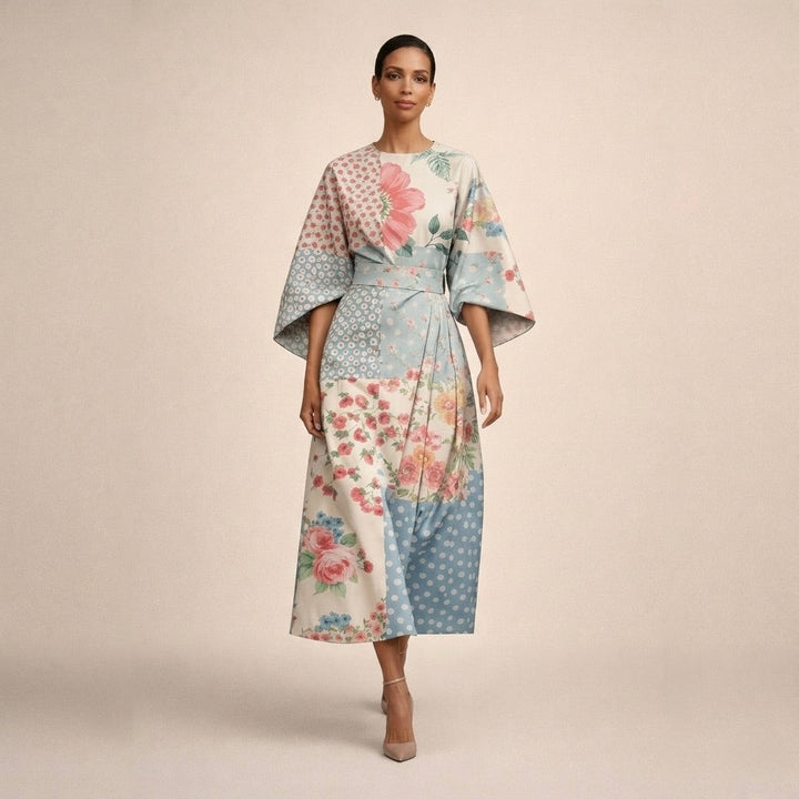 Marisol™ | Vestido Midi Floral con Manga Amplia