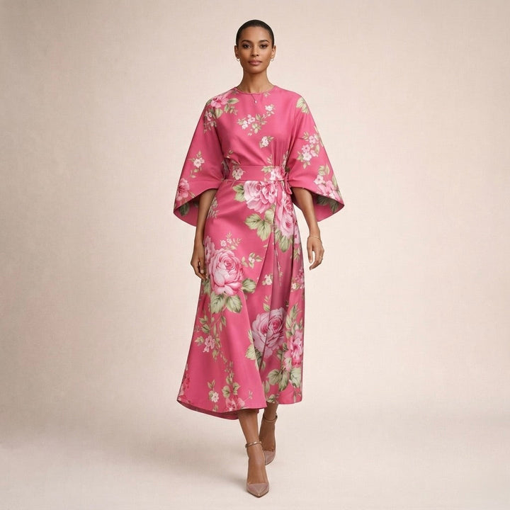 Marisol™ | Vestido Midi Floral con Manga Amplia